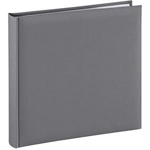 Hama Fotoalbum Jumbo 30 x 30 cm (fotoboek met 80 witte pagina's, album voor 320 foto's om zelf vorm te geven en vast te plakken), grijs