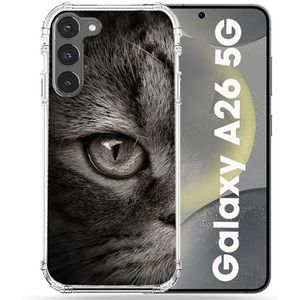 Cokitec Coque renforcée pour Samsung Galaxy A26 5G Animal Chat Gris