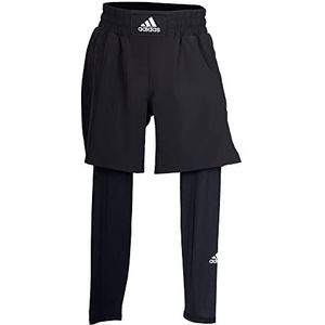 adidas Shorts Unisex volwassenen Boxwear Tech Shorts Inner Long Tights, zwart en wit, XL, Zwart en wit.