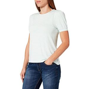 VERO MODA Vmkate T-shirt voor dames, Ss Top JRS, Icy Morn / strepen: witte strepen