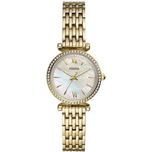 FOSSIL Carlie Mini, horloge voor dames, kast van 28 mm, kwartsuurwerk, roestvrijstalen armband
