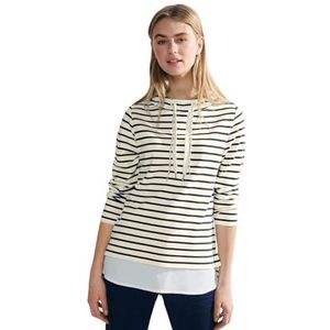 Cecil T-shirt à manches longues 2 en 1 pour femme, Vanilla White, M