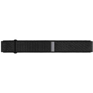 Samsung Fabric Band (Wide, M/L) Armband van reflecterend materiaal voor Galaxy Watch4 | Watch5 | Watch6-serie, zwart