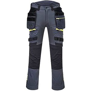 Portwest Heren broek DX4 Demonteerbare Otting Zakken Kleur: Grijs Metaal, Maat: 30, DX440MGR30