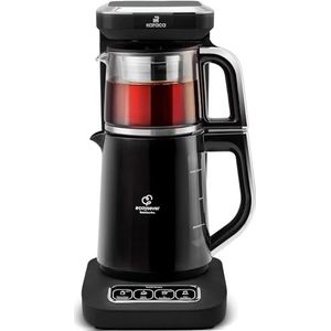 Karaca Caysever Robotea Pro - Automatische theeketel 4-in-1-2500 W - Sprekend - 2500 W - Chroom, Turkse theepot - Traditionele Turkse thee