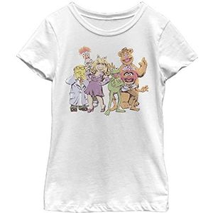 Disney Muppets Muppet Gang T-shirt met korte mouwen voor meisjes, wit, M, Wit
