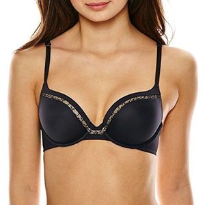 Maidenform Comfort Devotion Memory Foam Halve beha met beugels, voor dames, zwart (Black/Body Beige B5V), 100D, zwart (zwart/body beige B5V)