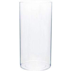 Royal Imports Cilindrische vaas van acryl - tafeldecoratie voor thuis of bruiloft - onbreekbare kunststof, 12,7 x 25,4 cm hoog - transparant