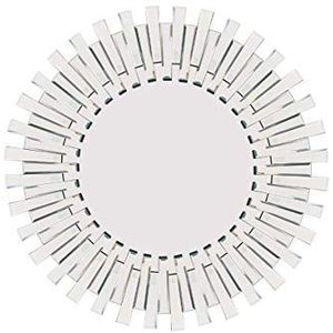 MirrorOutlet Starburst Moderne schuine spiegel, wandspiegel, grote afmetingen, ronde decoratie voor woonkamer, eetkamer, badkamer, slaapkamer en meer, 91 cm x 91 cm, zonder lijst