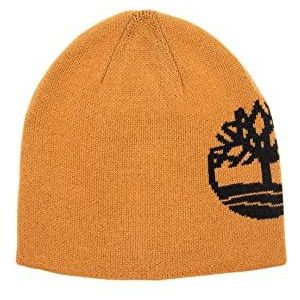 Timberland Omkeerbare muts met jacquard-logo, hoed voor koud weer, heren, Omdat / zwart