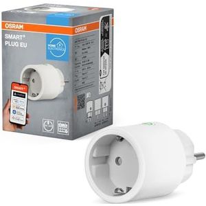 OSRAM SMART+ Smart Plug met Matter over WiFi, ontwikkeld voor Alexa – eenvoudige installatie met één klik, geïntegreerde conventionele apparaten tot 2,300 W in het Smart Home, 4 stuks