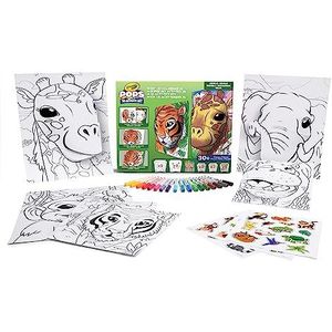 Crayola POPS 04-2595 Super 3D-activiteitenset, 3D-kleuren en tekenen, creatieve activiteit en cadeau voor kinderen, jungle-thema, vanaf 6 jaar, 04-2595