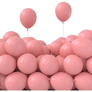 PartyWoo 130 stuks zalmroze latexballonnen 12,7 cm (12,7 cm), retro latexballonnen voor verjaardagsfeest, doop, bruiloft