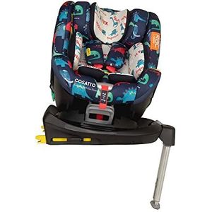 Cosatto RAC Come and Go i-Size Rotate babyautostoel voor kinderen, 0-4 jaar, isofix, verlengde rug, anti-uitlaat, D is voor dinosaurus