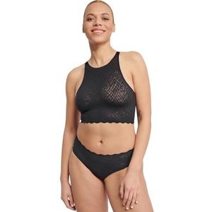 Sloggi Sloggi Zero Feel Bliss Crop Top Ondergoed voor dames, zwart.