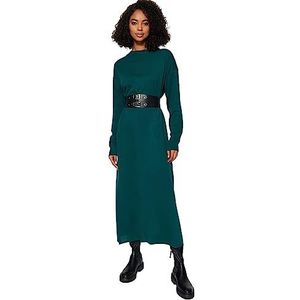 Trendyol Jurk - Groen - Shift Jurk Dames (1 stuk), Donkergroen