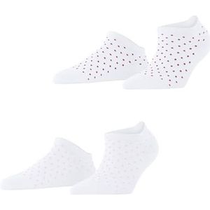 ESPRIT Dames Fine Dot 2-pack ademende sokken duurzaam biologisch versterkt katoen duurzaam zacht op de huid fantasiepatroon multipack set van 2 paar, Wit (Off-White 2010)