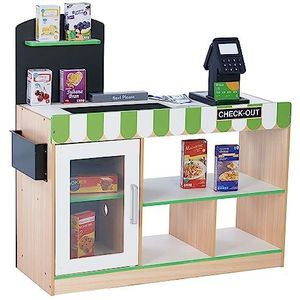 Teamson Kids Supermarkt Elektronische Recorder Box met 26 Austin Houten Accessoires voor Kinderen TD-13206B