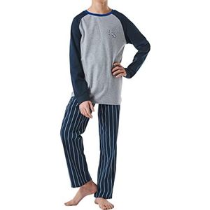 Schiesser Pyjama Lange Meisjes Pijama-set, grijs gemêleerd, M, Grijs Chinees