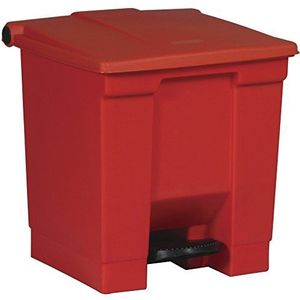 Rubbermaid Commercial Products FG614300RED pedaalemmer Step-On 30,3 liter hoogte 44 cm rood