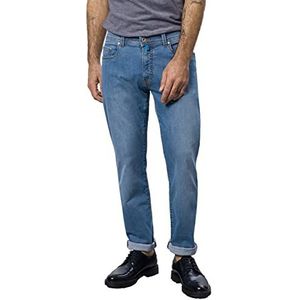 Pierre Cardin Lyon Tapered Jeans voor heren, Used Buffes lichtblauw