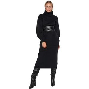 Makadamia Sweat-robe femme, Noir, taille unique