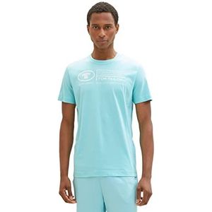 TOM TAILOR 1035611 Uomini T-shirt (1 stuk), 31046 - Tibetaanse blauwe steen