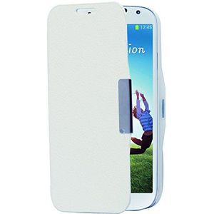 Phonix S9500BCW eco-lederen case voor Samsung i9500 Galaxy S4 wit