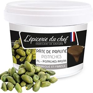 Epicerie du Chef Chef kruidenierswinkel - Pistachepasta 200 g - Professioneel ingrediënt voor gebak, desserts, macarons, voorgerechten, cakes, ijs, smoothies, cakes - Cake Design - EDC9303