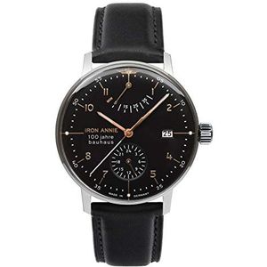 Iron Annie Iron Annie Bauhaus automatisch horloge, zwart, 41 mm, dag, 5066-2, zwart, band, zwart., Band