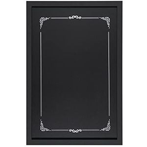 Bi-Office - Zwart bord voor decoratief krijt, 60 x 40 cm, zwart frame