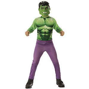 Rubies Klassiek Hulk-kostuum voor jongens en meisjes, bedrukt kostuum en masker, officieel Marvel voor Kerstmis, carnaval, verjaardag, feest