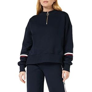 Tommy Hilfiger Rlx Glb Stp Sweatshirt met rits 1/2 1/2 Zip Dames, Desert Sky