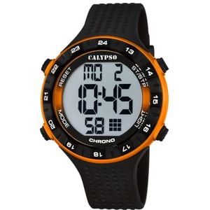 CALYPSO Watches-K5663/3 Herenhorloge, kwarts, digitaal, alarm, kunststof, zwart, grijs/zwart, klassiek, Grijs/Zwart, Klassiek