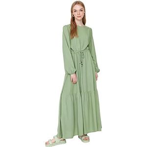 Trendyol Dames Smocks lange jurk groen 68, Groen