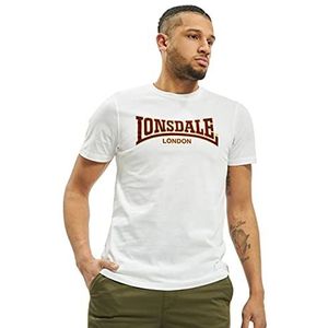 Lonsdale Klassiek Slimfit T-shirt voor heren, Wit (ontvangst)
