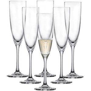 Schott Zwiesel Classico Set van 6 klassieke champagneglazen met muispunt, Tritan-kristalglazen, vaatwasmachinebestendig, gemaakt in Duitsland (artikelnummer 123657)