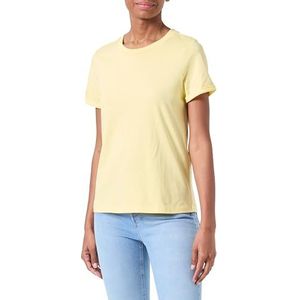 VERO MODA Vmpaula S/S Noos T-shirt pour femme, Mellow Yellow, L