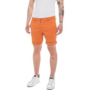 Replay Benni Shorts van jeans voor heren, 844 Sunset Oranje