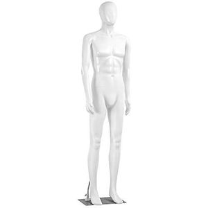 SereneLife SLMAQML Verstelbare mannelijke mannequin - 185,4 cm - volledige mannelijke jurk vorm - levensgrote scharnierende mannequin - ideaal voor winkels en kledingwinkels