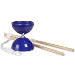 BS Toys Diabolo Rubber - Buitenspeelgoed voor Kinderen - Vanaf 6 Jaar - Inclusief Houten Stokjes - Blauw