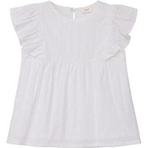 s.Oliver Girl's 2127411 blouse A met kant, wit, 92/98, wit, 92-98, Wit