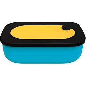 Guzzini On The Go Lunchbox met container, rozenbottels & Del Ciotto, 20 x 12 x H 7 cm, 900 cc, geel