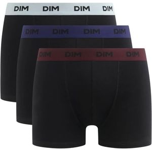 DIM Mix and Colors 3 boxershorts voor heren (3 stuks), Zwarte riem groen/blauw/rood