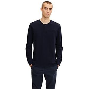 TOM TAILOR shirt met lange mouwen voor heren, 10877, blauw gemêleerd