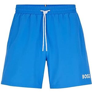 BOSS Halflang badpak voor heren, Kobalt Blauw