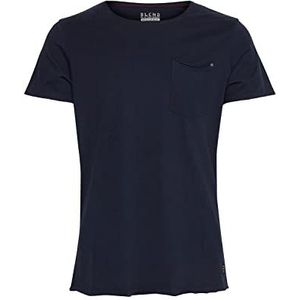 BLEND Heren T-shirt, donkerblauw (74645), L, donkerblauw (74645)