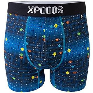 XPOOOS Game Over boxershorts voor heren, Blauw