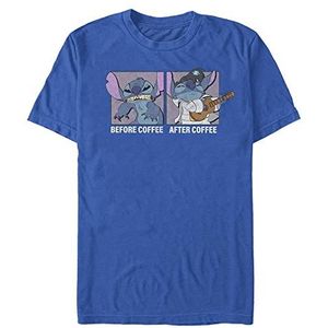 Disney Lilo And Stitch - Stitch Coffee Organic T-shirt met korte mouwen uniseks, Lichtblauw