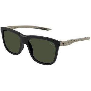 Puma PU0395S-001 57 Sunglass Man Recycled INJ Sunglasses, Black, 57 mm Men's, Noir, 57mm